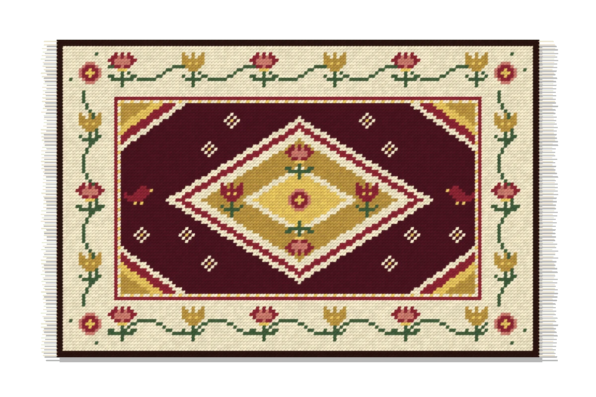 The Golden Arraiolos, one of the supporter rugs