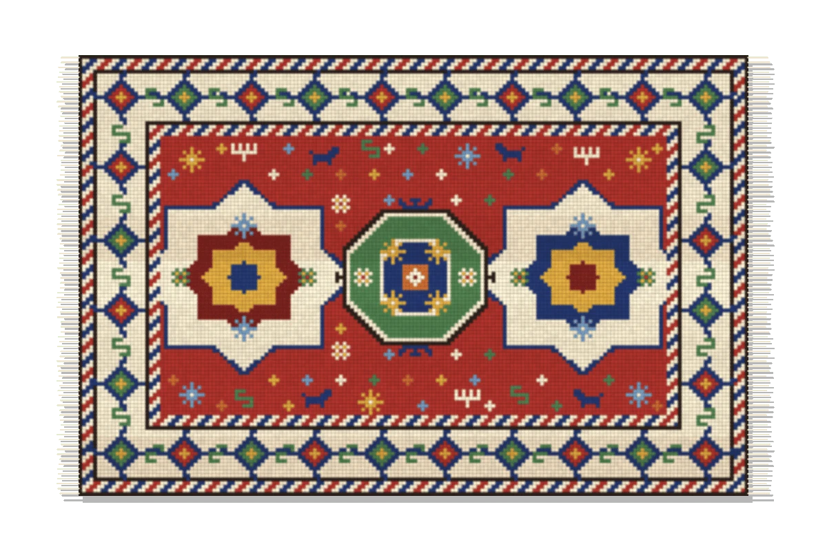 The Kazak rug: star medallions in bold village colours